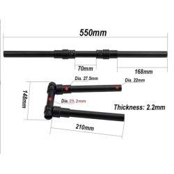 90 degree foldable aluminum handlebar  - 17 90 degree foldable aluminum handlebar Easy fold handlebar to a 90 degree angle Insta