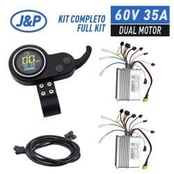 Sett med to kontrollere med skjerm og trigger for dobbel motorinstallasjon 60v 35A (JP) KROXNE - 1  