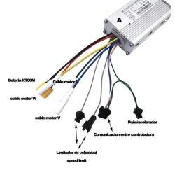 Frontcontroller voor 48v/52v 35A JP elektrische scooter KROXNE - 2  