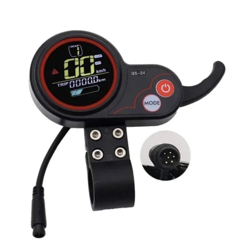 QS-S4 6-stifts display (36V-60V) för Kaboo, Zero 9, Zero 8X, Zero10, Zero10X och liknande  - 3 QS-S4 6-stifts display (36V-60V) 