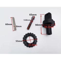 Sistema de dobragem Kugoo G1, Zero 10X, suporte dobrável, dobradiça, kit de reparação e perno Zero - 3 Compatível com trotinetes