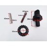 Folding system Kugoo G1, Zero 10X, folding bracket, hinge, repair kit and bolt Zero - 3 Compatible with Kugoo G1 and Zero 10X el