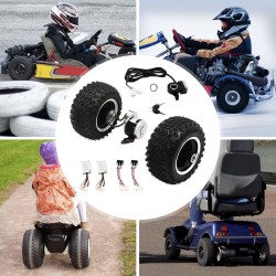 DIY conversion kit 2 motors, controller and throttle, pneumatic tires for Go Kart and wheelchair KROXNE - 6 Conversion kit suita