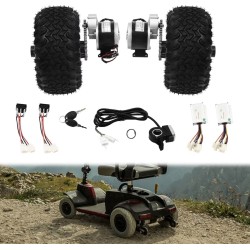 Kit conversion DIY 2 moteurs, contrôleur et accélérateur, pneus gonflables pour Go Kart et fauteuil roulant KROXNE - 7 Kit de co