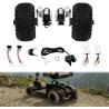 Kit conversion DIY 2 moteurs, contrôleur et accélérateur, pneus gonflables pour Go Kart et fauteuil roulant KROXNE - 7 Kit de co