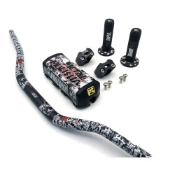 Guidon compétition 1-1/8" avec poignées pro pour vélo, ATV et Quad Kayo BSE CRF KLX KROXNE - 1  Adapté aux vélos, ATV et Quad Ka