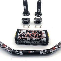 Guidon compétition 1-1/8" avec poignées pro pour vélo, ATV et Quad Kayo BSE CRF KLX KROXNE - 2  Adapté aux vélos, ATV et Quad Ka